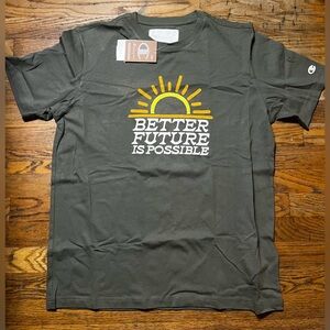 Men's Khaki Graphic T-Shirt with Positive Message